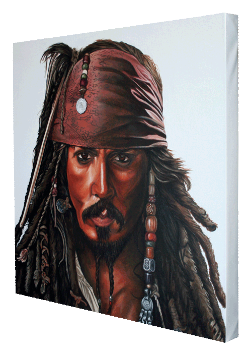 Captain Jack Sparrow Printed Canvas