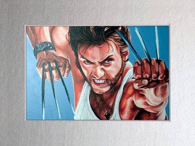 Wolverine / Hi, Mr. Logan! Art Print in A5 Silver Mount