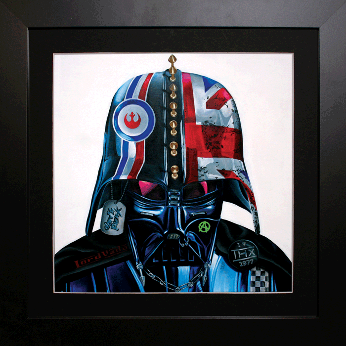Darth Vader / Darth Punked art print in black frame
