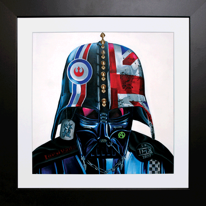 Darth Vader / Darth Punked art print in black frame