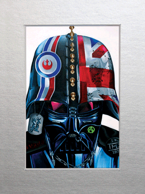 Darth Vader / Darth Punked! Art Print in A5 Silver Mount