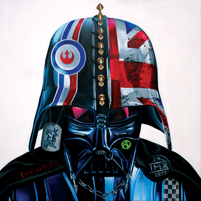 Painted Fictional Portraits - Darth Punked / Darth Vader