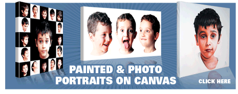 Painted & photogarphic protraits on canvas