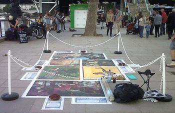 Portable art gallery / pavement art / street art London