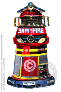 UKInvasion02 - INCINERATION STRIKE (Fire engine + Dalek)